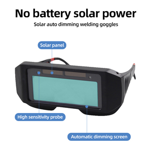 Solar Auto-Dimming Welding Goggles With Adjustable Lamp Shade,2 Sensor Welder Glasses for TIG MIG MMA True Color <b>Dimmer</b> Glasses - Product Image 3