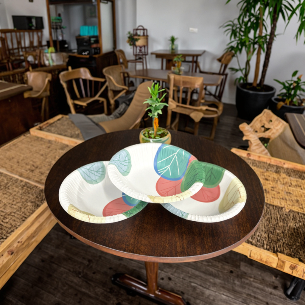 Custom Disposable 6inch 7inch 9inch 10inch Paper Plates & Bowls for Serving Food