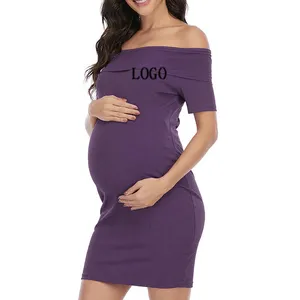 The Design Of Solid Color Long Sleeved Maternity Dress During Pregnancy And Lactation Is Unique Pregnant Women Clothes