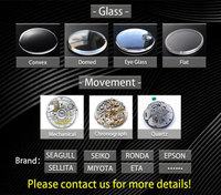 Chine Fabricant 36mm Céramique Analogique Hommes Montre-Bracelet Minimaliste 3ATM Diver Montre avec Bandes Interchangeables