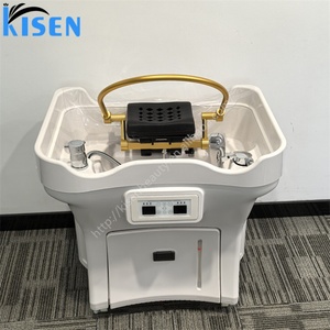 KISEN Bac à shampoing mobile avec réservoir à tige télescopique, bac à shampoing portable pour lit de spa capillaire et salon de coiffure, avec eau chaude - Product Image 6