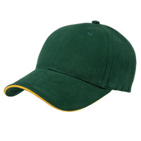 Gorra de Béisbol de Algodón Ajustable de 6 Paneles con Logotipo Bordado en Color Contrastante para Publicidad de Catering, Cuatro Estaciones