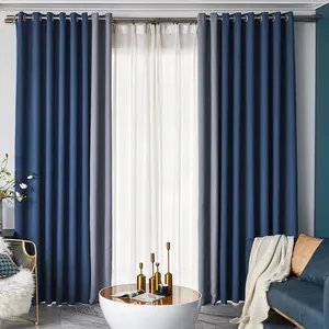 Cortinas opacas de seda de estilo nórdico, modernas, para sala de estar