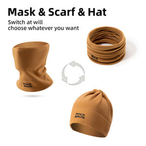 ROCKBBROS 3in1 hommes femmes couvre-chef chaud casquette polaire masque de cyclisme course coupe-vent écharpe <span class=keywords><strong>cache</strong></span>-<span class=keywords><strong>cou</strong></span> cyclisme tube bandana - Product Image 5