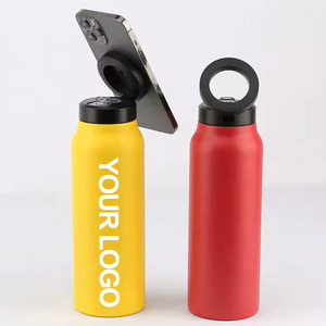 Botella <span class=keywords><strong>de</strong></span> <span class=keywords><strong>Agua</strong></span> Personalizada <span class=keywords><strong>de</strong></span> Acero Inoxidable, Ideal para el Gimnasio y Actividades Deportivas, con Imán en la Tapa para Sujetar el Teléfono Móvil - Product Image 1
