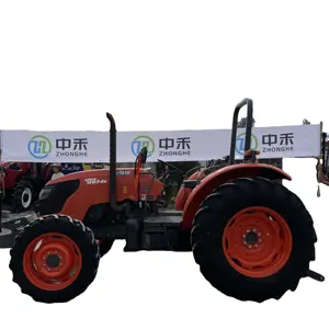 High quality used tractor Kubota Japanese brand 95 horsepower four-wheel drive agricultural tractor without cabin