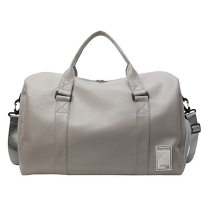 Trendy Unisex PU Leather Fashion Travel <b>Bag</b> Letter Waterproof Wear-Resistant Large Capacity Gym Business <b>Trip</b> Luggage Zipper - Product Image 2