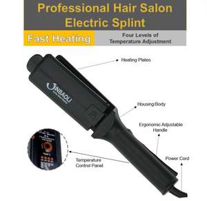 Plancha de Pelo Profesional Dos en Uno Jinbaoli, Regulación de Temperatura de Cuatro Niveles, Terapia de Iones Negativos - Product Image 3