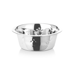 Gamelle économique en acier inoxydable gaufré pour animaux de compagnie, gamelle durable pour nourriture et eau pour chiens et chats, idéale pour l'alimentation quotidienne, prix de gros - Product Image 1