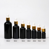 Flacon compte-gouttes en verre de 30 ml, flacon compte-gouttes en verre noir, flacon compte-gouttes de 2 oz