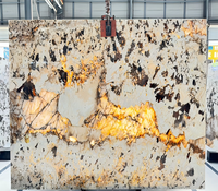Paiastone Exotic White Patagonia Quartzite Led Rétro-éclairage Lumière Translucide Intérieur Mur & Sol Design Tops Dalle de Marbre