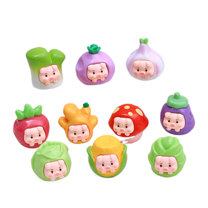 Accesorios de resina KI xiduo, material de exhibición para manualidades con pegamento, decoración tridimensional de <span class=keywords><strong>cerdito</strong></span> y verduras - Product Image 1