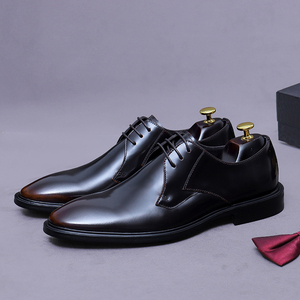 Latest Italian Mens Dress Shoes All Genuine Leather Oxford Shoes for Business Office Big Size - Product Image 3