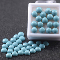Vente en Gros Cabochon Rond Dos Plat Pierre Lâche Synthétique Turquoise Gemme