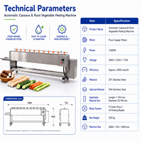 Automatische Cassave Schilmachine, Commerciële Wortelgroenteschiller voor Yam, Wortel, Komkommer, Daikon, Voedselverwerking