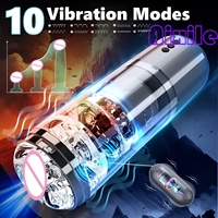 Masturbateur automatique pour homme, Godet de masturbation avec 5 modes de poussée et de rotation pour pénis, Vagin de poche électrique, Jouets pour adultes