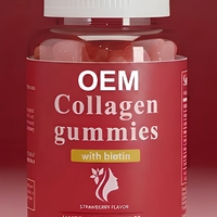 Complément alimentaire de marque privée, bonbons gélifiés au collagène, vitamine biotine, blanchiment de la peau, renforcement des cheveux pour adultes