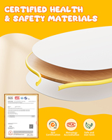 Table pour enfants OEM pour étude jeu de dessin manger réglable portable pliant jaune bois ordinateur portable bureau lit plateau