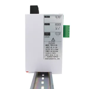 Transmetteur de courant alternatif 0-5A 0-10A, entrée 4-20mA, sortie 0-10V, isolation 3 ports, montage sur rail DIN pour la surveillance industrielle - Product Image 1