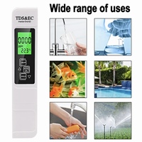 Testeur de qualité de l'eau à fonction numérique, affichage LCD, 3 en 1, mesure de la température, du TDS et de l'EC