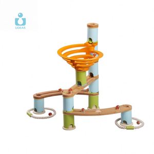 UDEASCustom ramah lingkungan DIY bambu konstruksi blok bangunan melacak menghubungkan mainan marmer Menjalankan Bola Set untuk anak-anak - Product Image 3