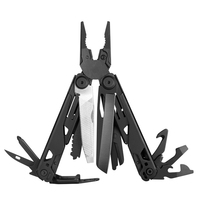 MUPL-012 Pince multifonction noire de haute qualité en acier inoxydable, pince à bec effilé, outil de survie d'urgence, ouvre-boîte pliant