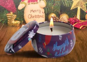 Juego de Regalo de Cuatro Velas Aromáticas Navideñas con Logotipo Personalizado, Artículos Chinos Económicos para Regalos de Bienvenida/Recuerdo para Invitados - Product Image 3