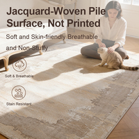 Nouvelle Arrivée Tapis Fin Ultra-doux Importé du Guangdong, Style Abstrait Moderne Minimaliste, pour Salon, Chambre, Chevet, Maison, Prière