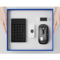 Özel Logo Ofis Promosyon İş Hediyesi Seti Powerbank Kablosuz Klavye ve Mouse Kombosu Kurumsal Lüks Hediye Seti