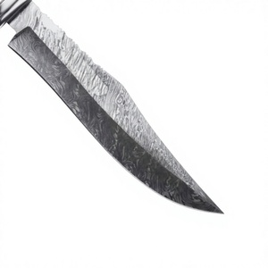Couteaux Bowie industriels faits à la main, lame en acier Damas, manche en bois, couteau Bowie OEM/ODM avec étui en cuir - Product Image 3