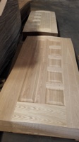 Porte en MDF finition style chinois, panneau coupe-vent intérieur en placage de bois, moustiquaire en acier inoxydable, garantie 5 ans pour chambre à coucher