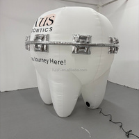 Ballon publicitaire géant gonflable en forme de dent avec logo pour la promotion