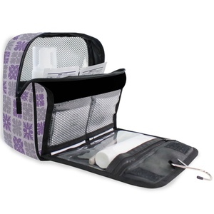 Aloha Hawaiian Custom Purple Quilt Checked Waterproof Foldable Organizer <b>Toiletry</b> Hanging Makeup <b>Storage</b> Cosmetic Bags - Product Image 6