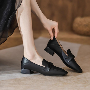 Gon22 Mocassini da Donna Stile Britannico, Scarpe Comode Slip-On con Tacco Spesso per la Stagione Invernale - Product Image 3