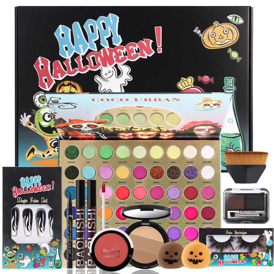 Großhandel Schimmer Lidschatten Halloween Spezial effekte Make-up Malerei Kit für Kinder und Erwachsene Halloween Familie Make-up Kit