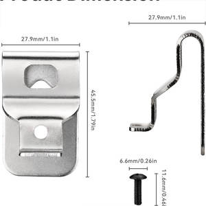 Porte-mètre ruban à fixer sur ceinture - Clip discret pour ceinture à outils jusqu'à 2 pouces - Fixation de ruban à mesurer - Product Image 5