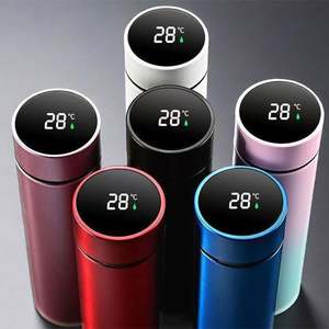 Promotion, activité d'entreprise, cadeau d'affaires, tasse à eau intelligente, tasse isotherme, thermos en acier inoxydable, logo personnalisé imprimé, bouteille LED - Product Image 3