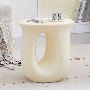 Nordic Cream-style Living Room PE Coffee <strong>Table</strong> <strong>Small</strong> Apartment <strong>Sofa</strong> Side <strong>Table</strong> Creative U-shaped Storage Corner <strong>Table</strong> - Product Image 2