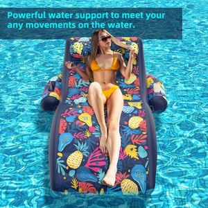 Piscina Inflable de PVC, Flotante y con Drenaje, Rectangular, Hamaca Inflable, Silla de Agua, Sofá para Playa de Verano - Product Image 3