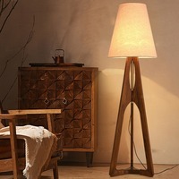Nouvelle Lampe sur Pied LED de Style Chinois Wabi-sabi pour Salon, Lampe sur Pied Artistique en Tissu de Style Américain Rétro pour Canapé et Chambre, Ambiance Haut de Gamme