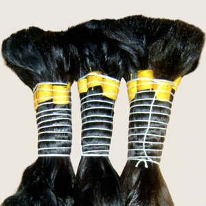 Extensions de cheveux indiens vierges en vrac, couleur naturelle, longue durée, 100 % cheveux humains bruts non traités Remy, cuticules alignées - Product Image 1
