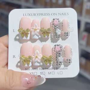 आपूर्तिकर्ता प्रत्यक्ष आपूर्ति थोक उच्च गुणवत्ता 10 पीसी ऐक्रेलिक फ्रैंच 3 डी नक्काशीदार तीन आयामी डिजाइन कस्टम झूठे नाखून - Product Image 4