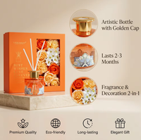 Diffuseur de parfum créatif 100 ml avec fleurs préservées, coffret cadeau longue durée, aromathérapie haut de gamme pour hôtels, vente en gros fabricant