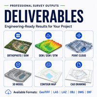 Service professionnel de traitement des données de photogrammétrie par drone, orthophoto, DEM, DSM, nuage de points et modélisation 3D