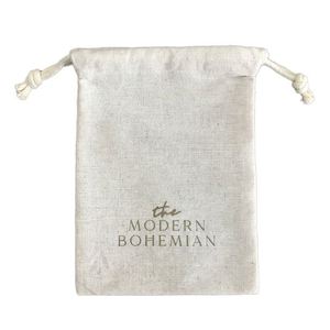Pochette en tissu de coton et de lin écologique personnalisable, petite, avec cordon de serrage, sac cadeau avec logo imprimé sur mesure - Product Image 3