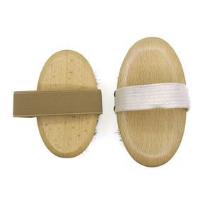 Cepillo de baño de madera de haya con logotipo personalizado, cepillo de baño para terapia Quasha, removedor de piel <span class=keywords><strong>muerta</strong></span> exfoliante, depurador de cuerpo seco con logotipo - Product Image 6