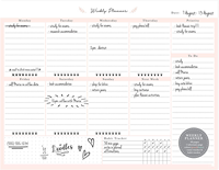 Myway 2026 Agenda hebdomadaire de bureau personnalisé, bloc-notes, 60 pages non datées détachables, papier sans bois 100 g/m², impression 4 couleurs, planificateur