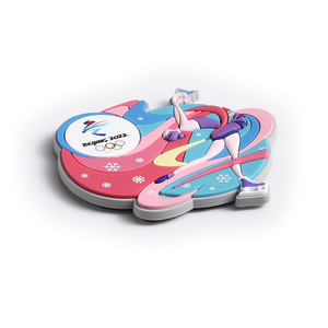 Customized PVC Gift Souvenir Figure Skating Winter Olympics Fridge Magnet - Product Image 2