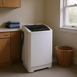Lavadora portátil mini de 1.3 pies cúbicos con tambor de acero inoxidable, pantalla LED y 8 programas para apartamentos, caravanas y dormitorios. - Product Image 2