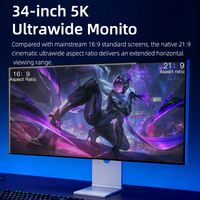 KUYCON W34KB 5K 34" 5120*2160 360hz Computer Hardware Software Monitor with Aluminum Vertical Screen Monitor Without Bracket
